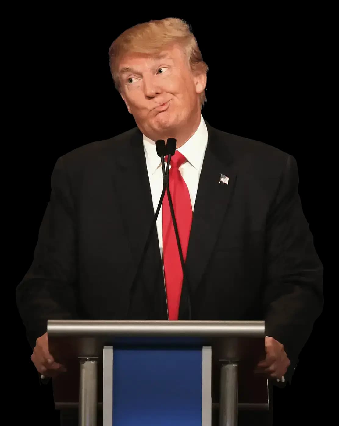 Donald Trump shrugging